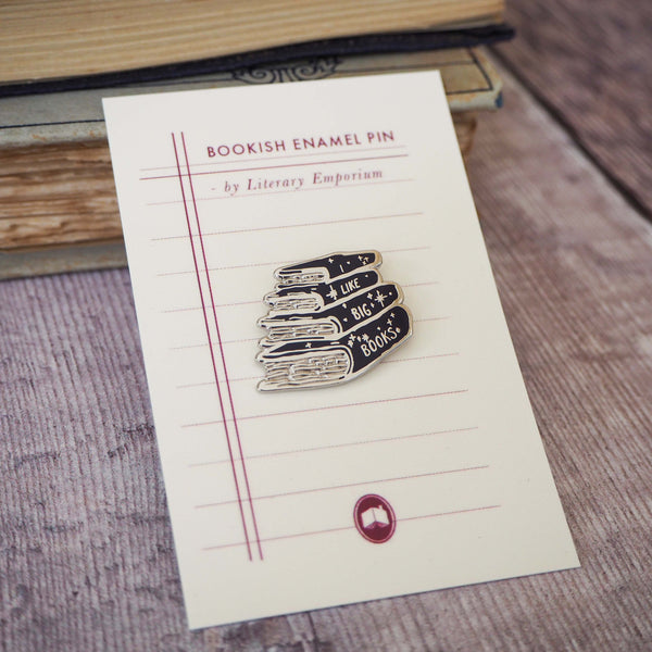 'I Like Big Books' Enamel Pin
