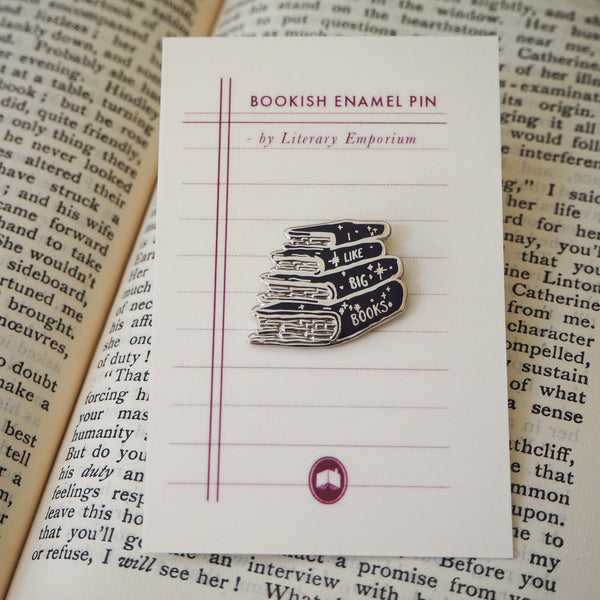 'I Like Big Books' Enamel Pin
