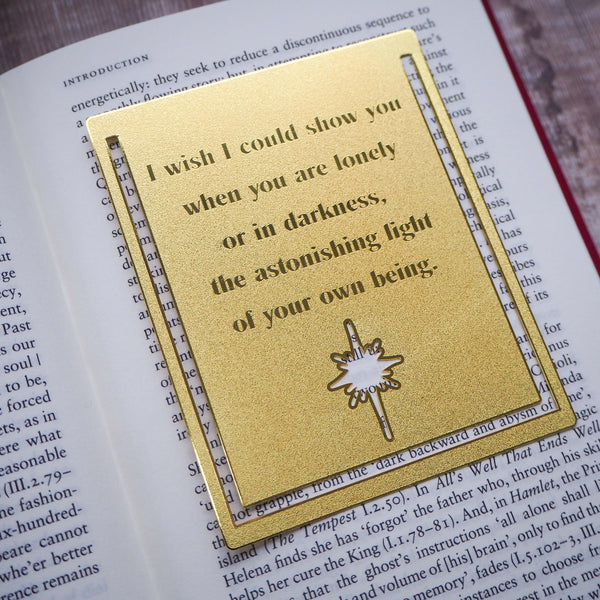 Hafiz of Shiraz Brass Bookmark