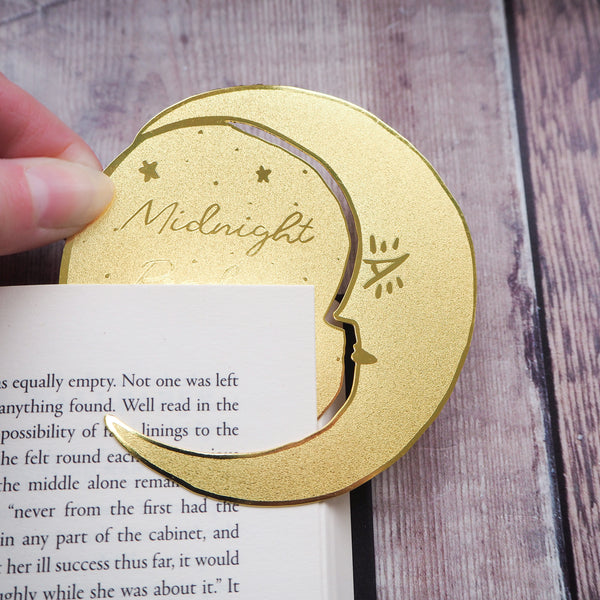 Midnight Readers Club Brass Bookmark