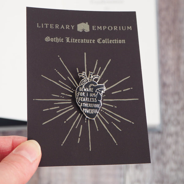 Frankenstein Anatomical Heart Enamel Pin - Gothic Literature Collection