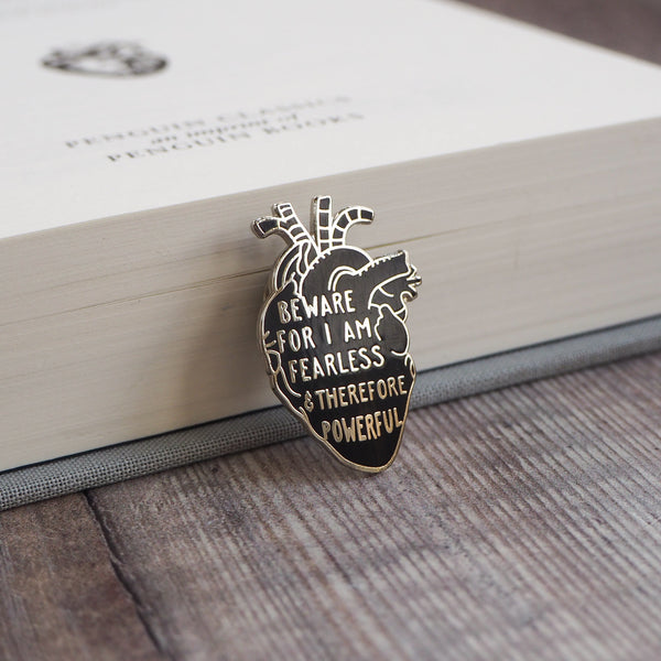 Frankenstein Anatomical Heart Enamel Pin - Gothic Literature Collection