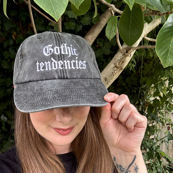 Gothic Tendencies Embroidered Hat – Vintage Black