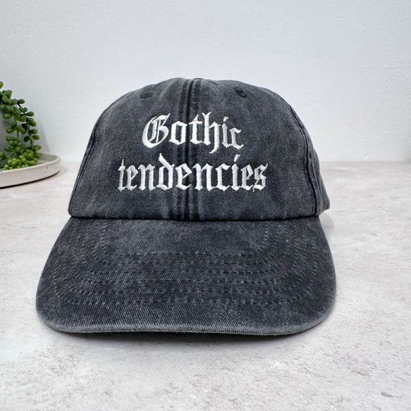 Gothic Tendencies Embroidered Hat – Vintage Black