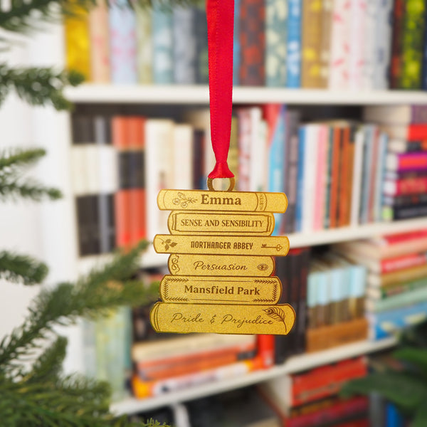 Jane Austen Brass Christmas Tree Decoration & Bookmark