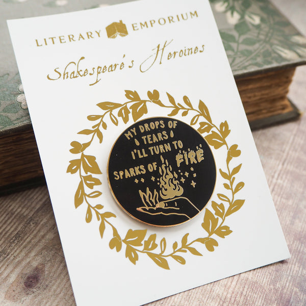 Queen Katharine Enamel Pin - Shakespeare's Heroines Collection