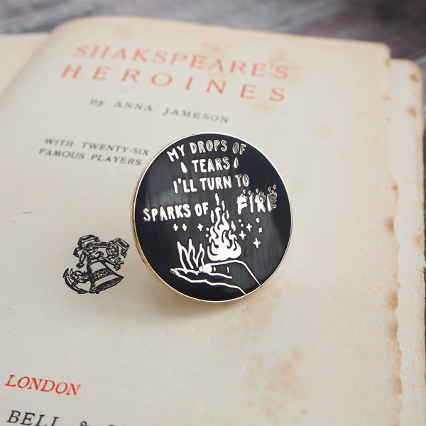 Queen Katharine Enamel Pin - Shakespeare's Heroines Collection