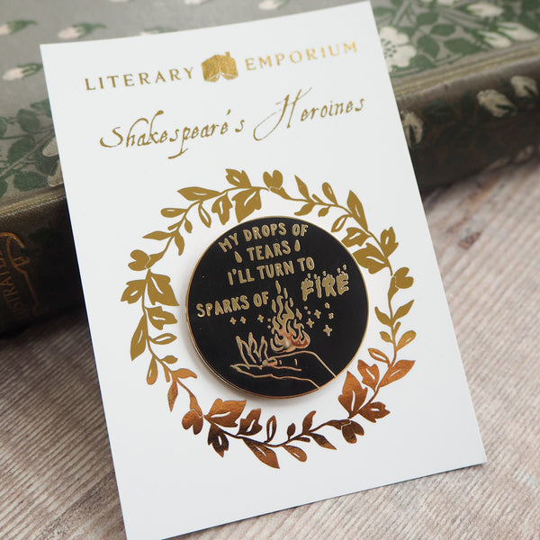 Queen Katharine Enamel Pin - Shakespeare's Heroines Collection