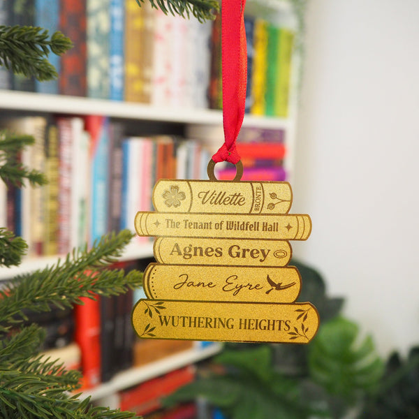 Brontë Sisters Brass Christmas Decoration & Bookmark