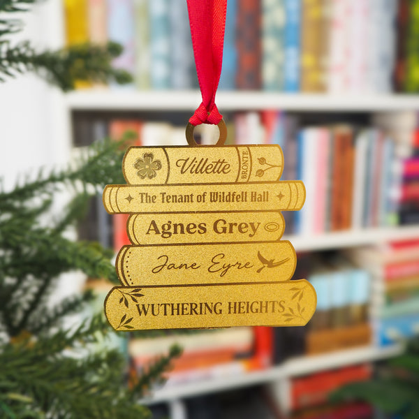 Brontë Sisters Brass Christmas Decoration & Bookmark