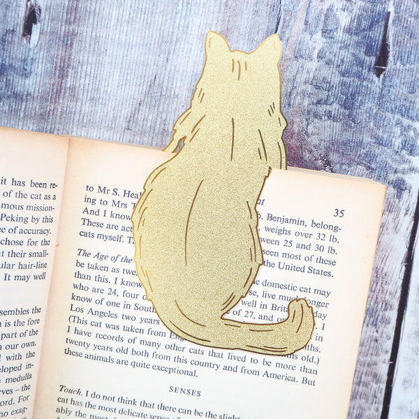Cat Brass Bookmark
