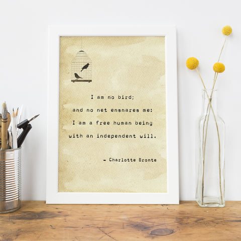 Jane Eyre Quote Typewriter Print - Literary Emporium 