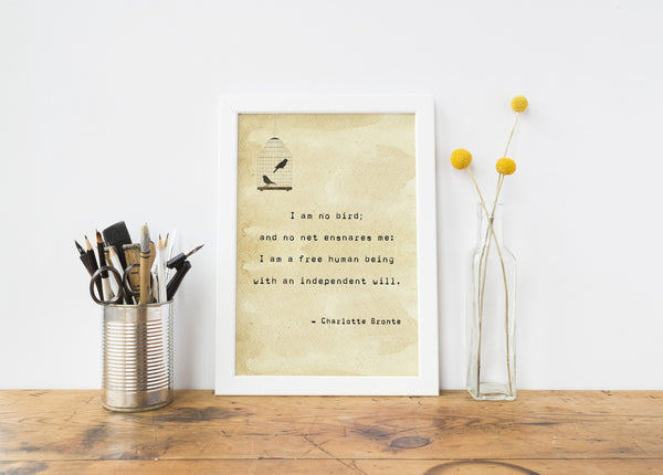 Jane Eyre Quote Typewriter Print - Literary Emporium 