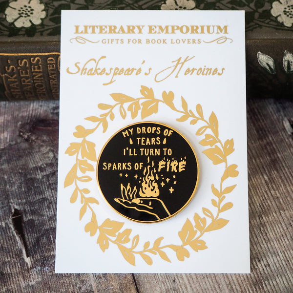 Queen Katharine Enamel Pin - Shakespeare's Heroines Collection